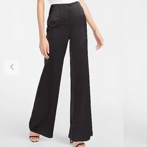 Express High Waisted Satin Seamed Wide Leg Pant